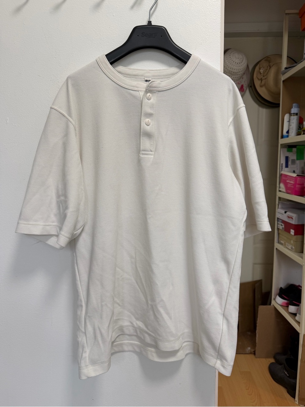 Men’s Uniqlo Dry Waffle Henley T-Shirt